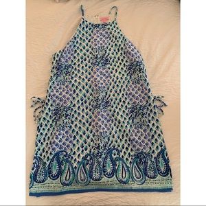 Side tie romper dress